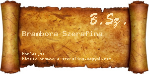 Brambora Szerafina névjegykártya